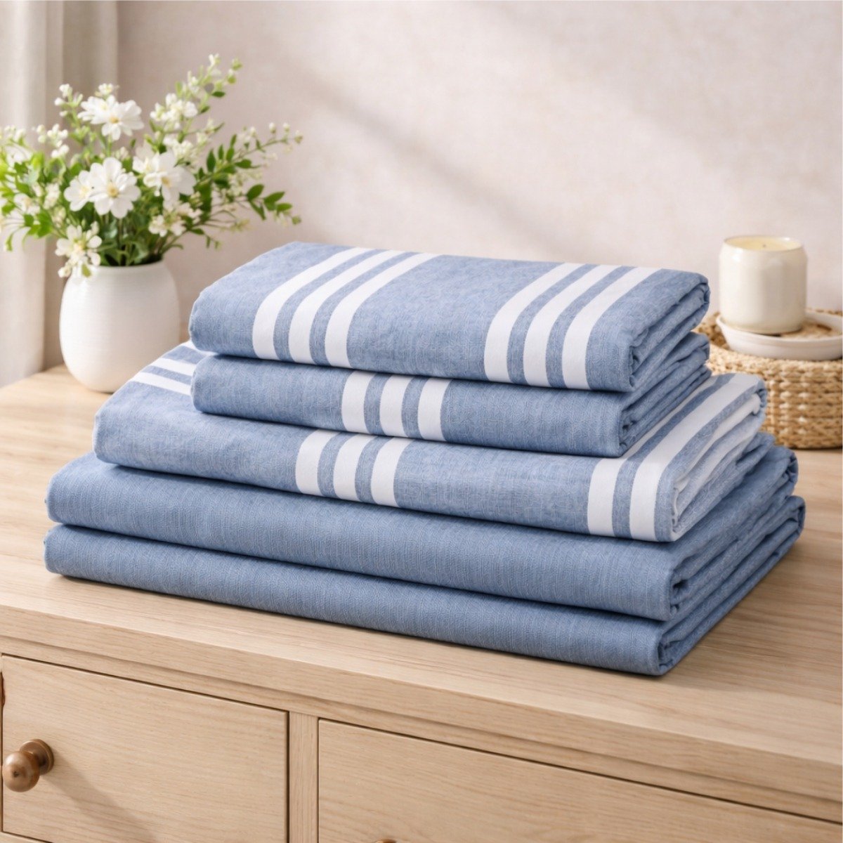 Juego De Sábanas Essential Stripes – 400 Hilos - Image 4