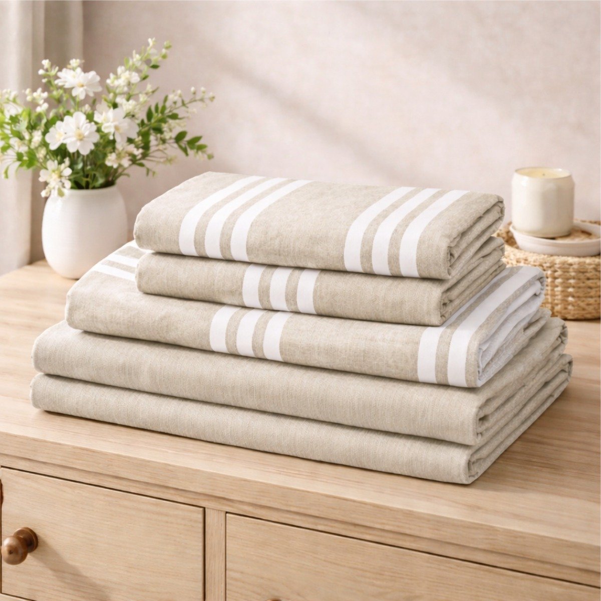 Juego De Sábanas Essential Stripes – 400 Hilos - Image 13