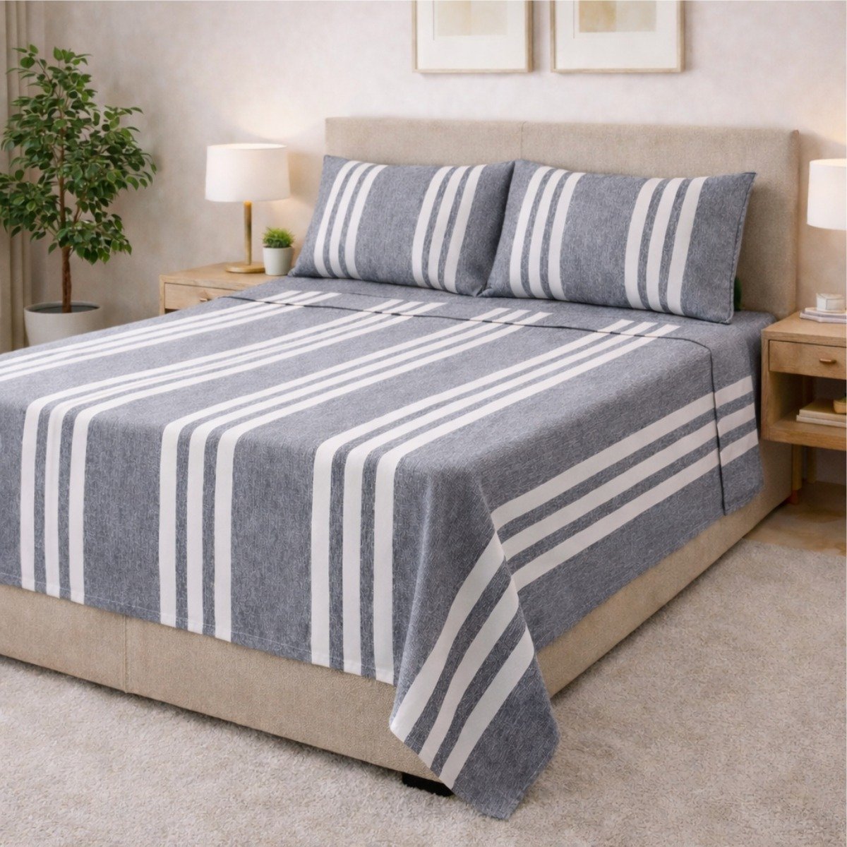 Juego De Sábanas Essential Stripes – 400 Hilos - Image 10