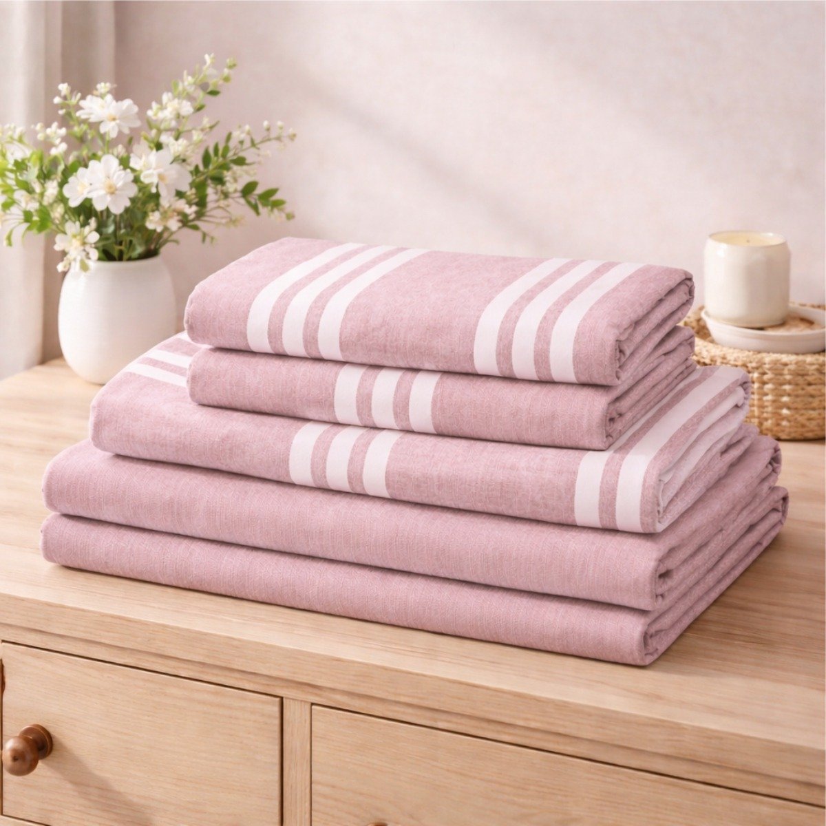 Juego De Sábanas Essential Stripes – 400 Hilos - Image 7